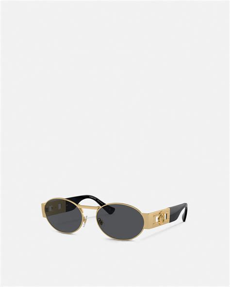 versace medusa temple trim|Versace: Black Medusa Deco Oval Sunglasses .